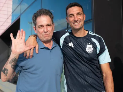 Andrés Calamaro, presente en el entrenamiento de Argentina