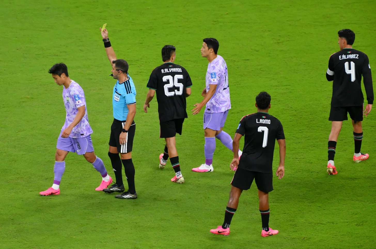 Tejera dirigió el duelo entre México y Corea del Sur. (Foto: Getty).