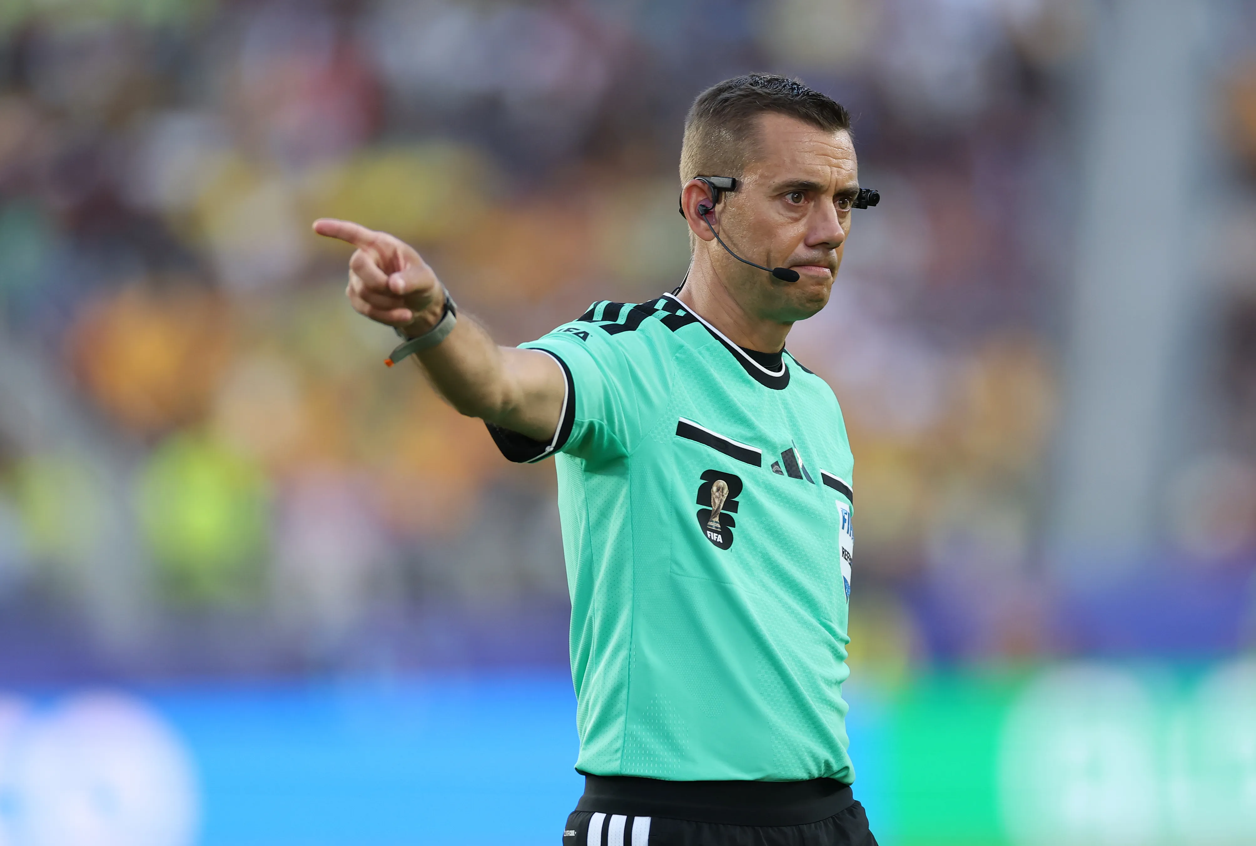 Clément Turpin, el árbitro de Colombia – Ghana. (Stu Forster/Getty Images)