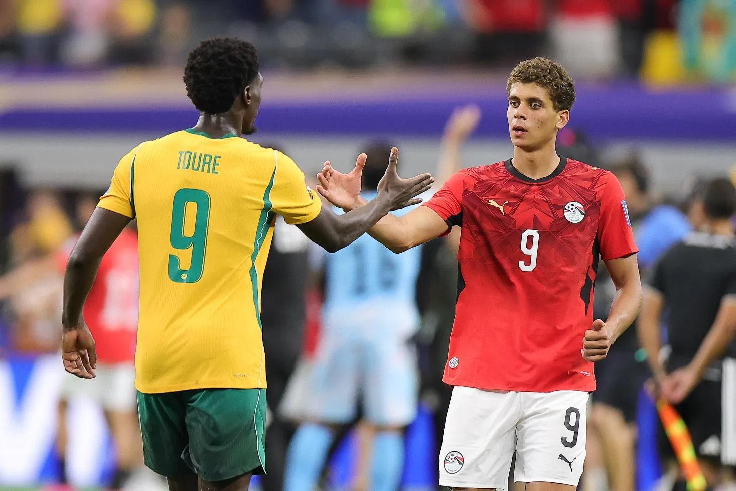 Hamza Abdelkarim frente a Australia por los 16vos de final del Mundial 2026. Getty Images.