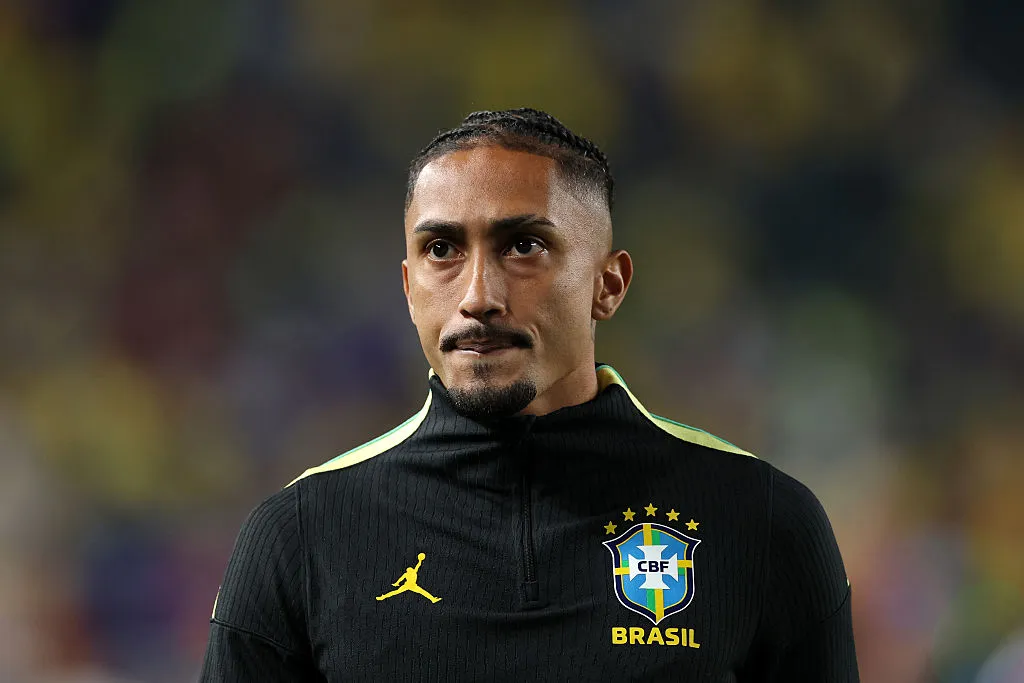 Raphinha, figura de la Selección de Brasil. (Getty Images)