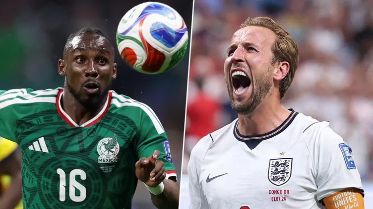 México e Inglaterra se miden en el Estadio Azteca.