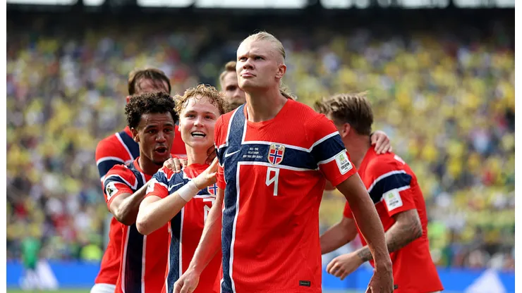 Erling Haaland tras anotare dos goles en Noruega vs. Brasil por el Mundial 2026.