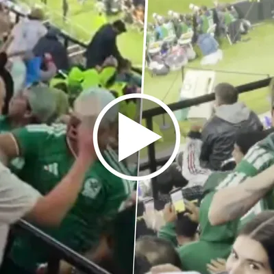 Tenso cruce entre mexicanos e ingleses dentro del Estadio Azteca