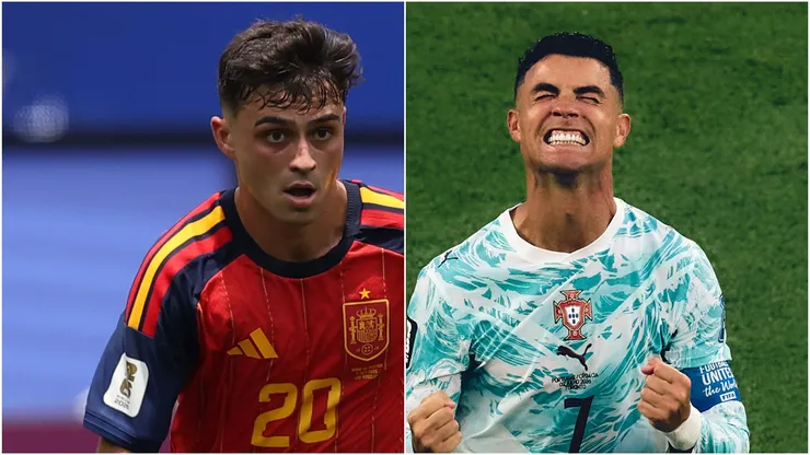 Pedri y Cristiano Ronaldo