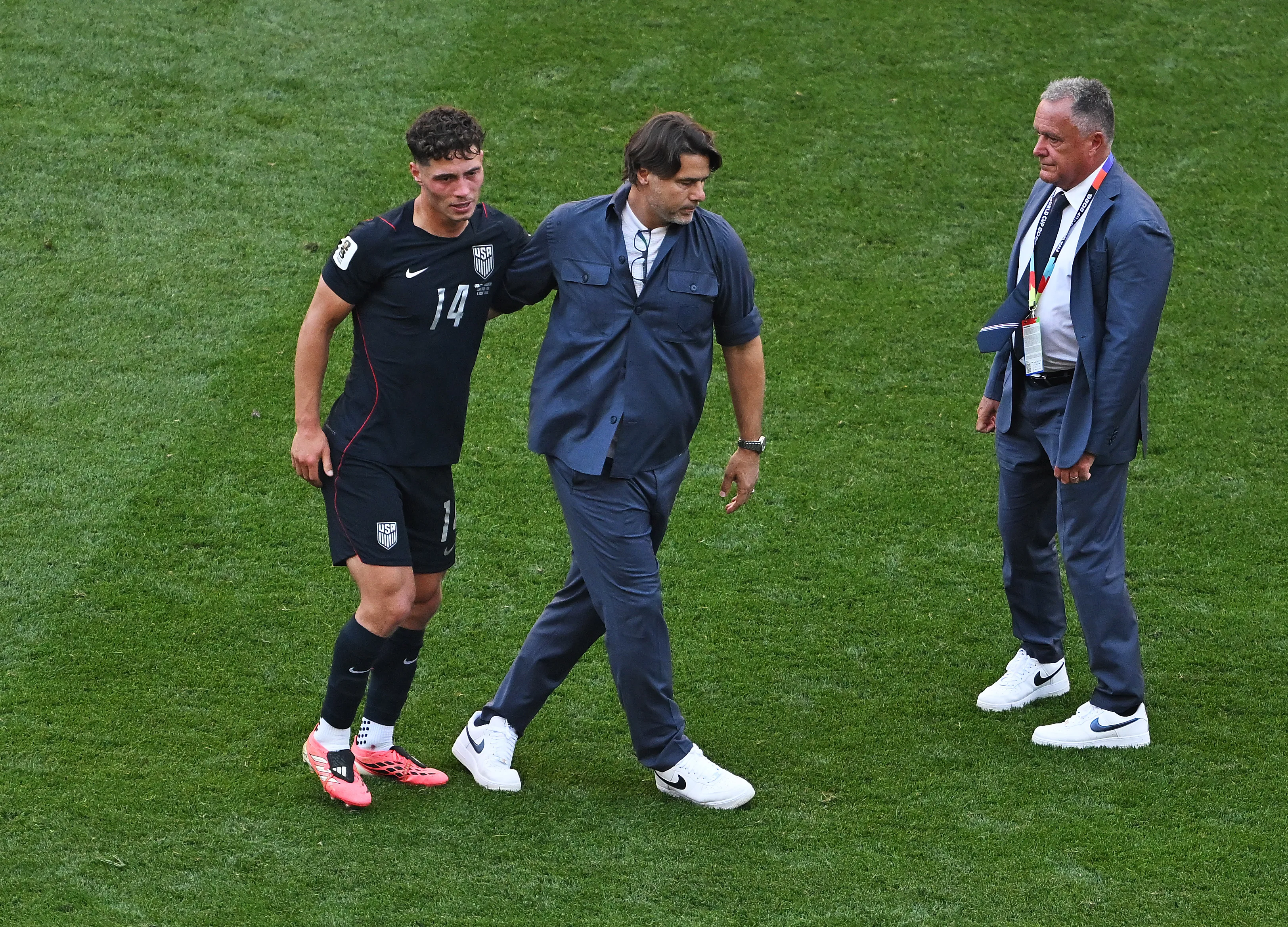 Mauricio Pochettino tras consumarse la eliminación de Estados Unidos del Mundial 2026. Getty Images.