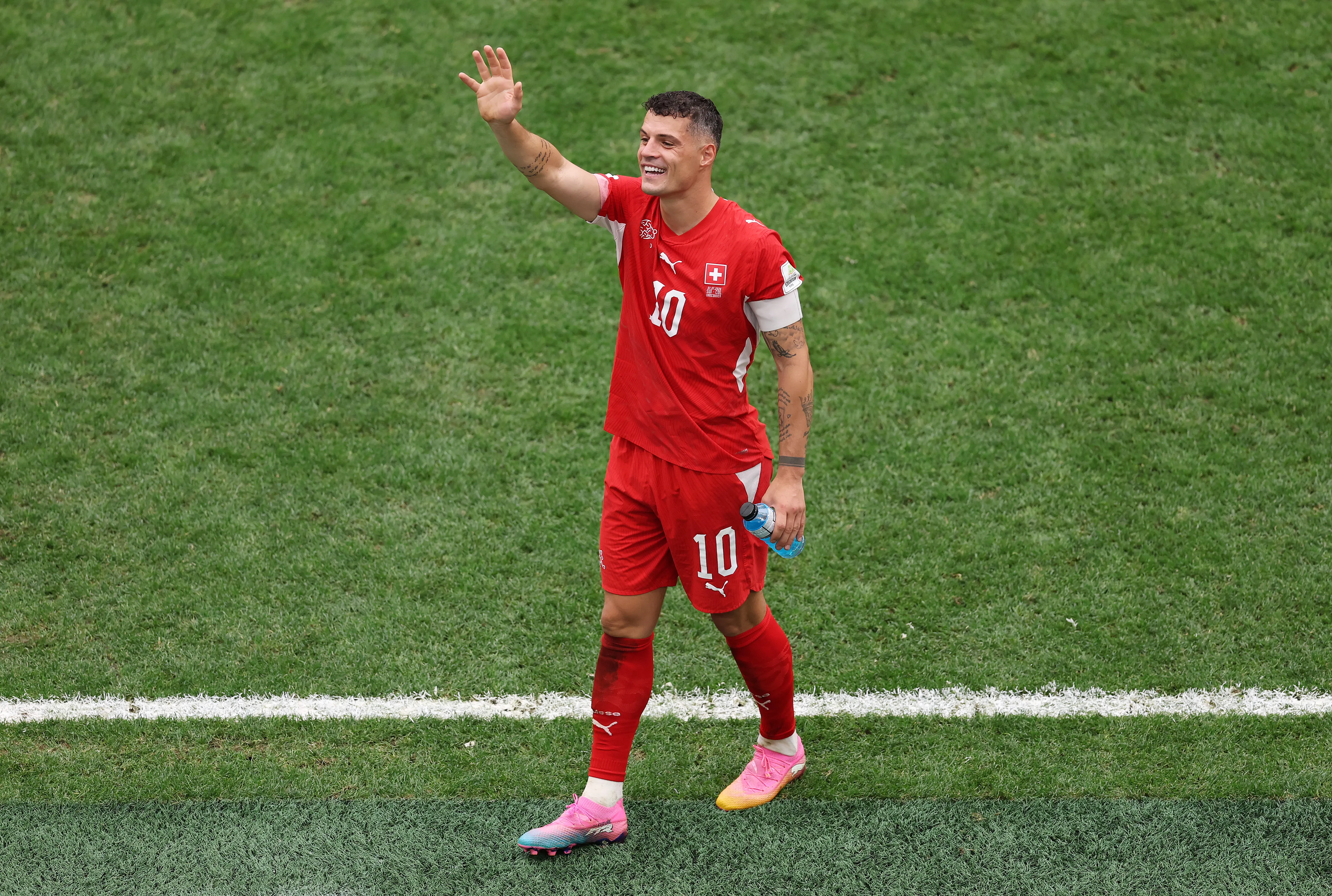 Granit Xhaka, capitán y figura de Suiza. (Luke Hales/Getty Images)