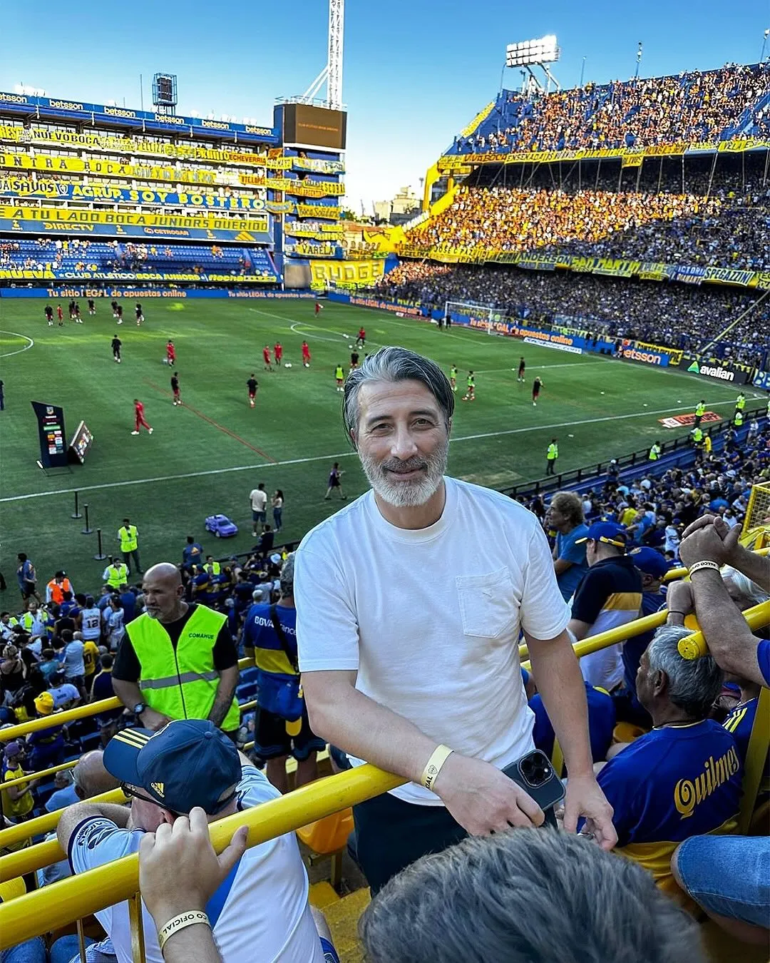 El DT vio el partido ante Huracán. IG.