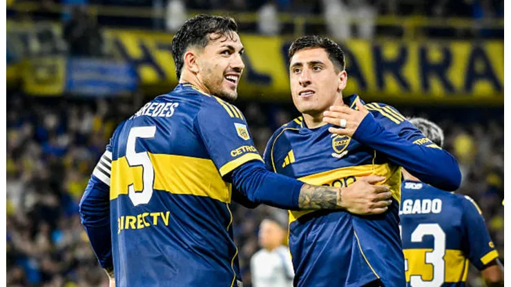 Leandro Paredes y Miguel Merentiel, futbolistas de Boca.