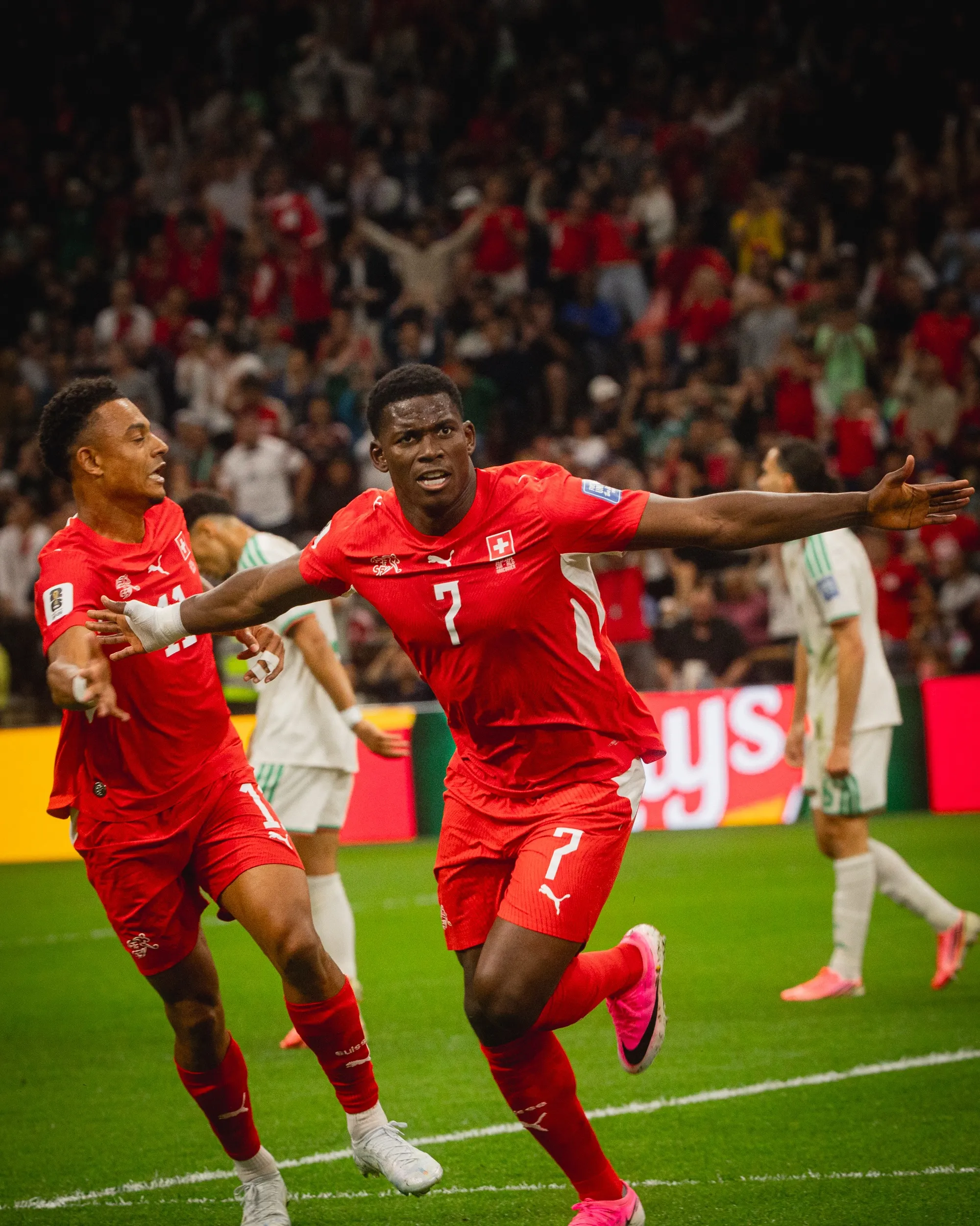 Embolo fue figura ante Argelia. Foto Swissnatimen.