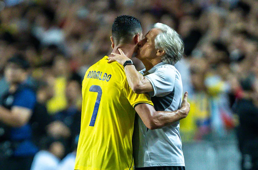 Cristiano Ronaldo y Jorge Jesus en Al Nassr.