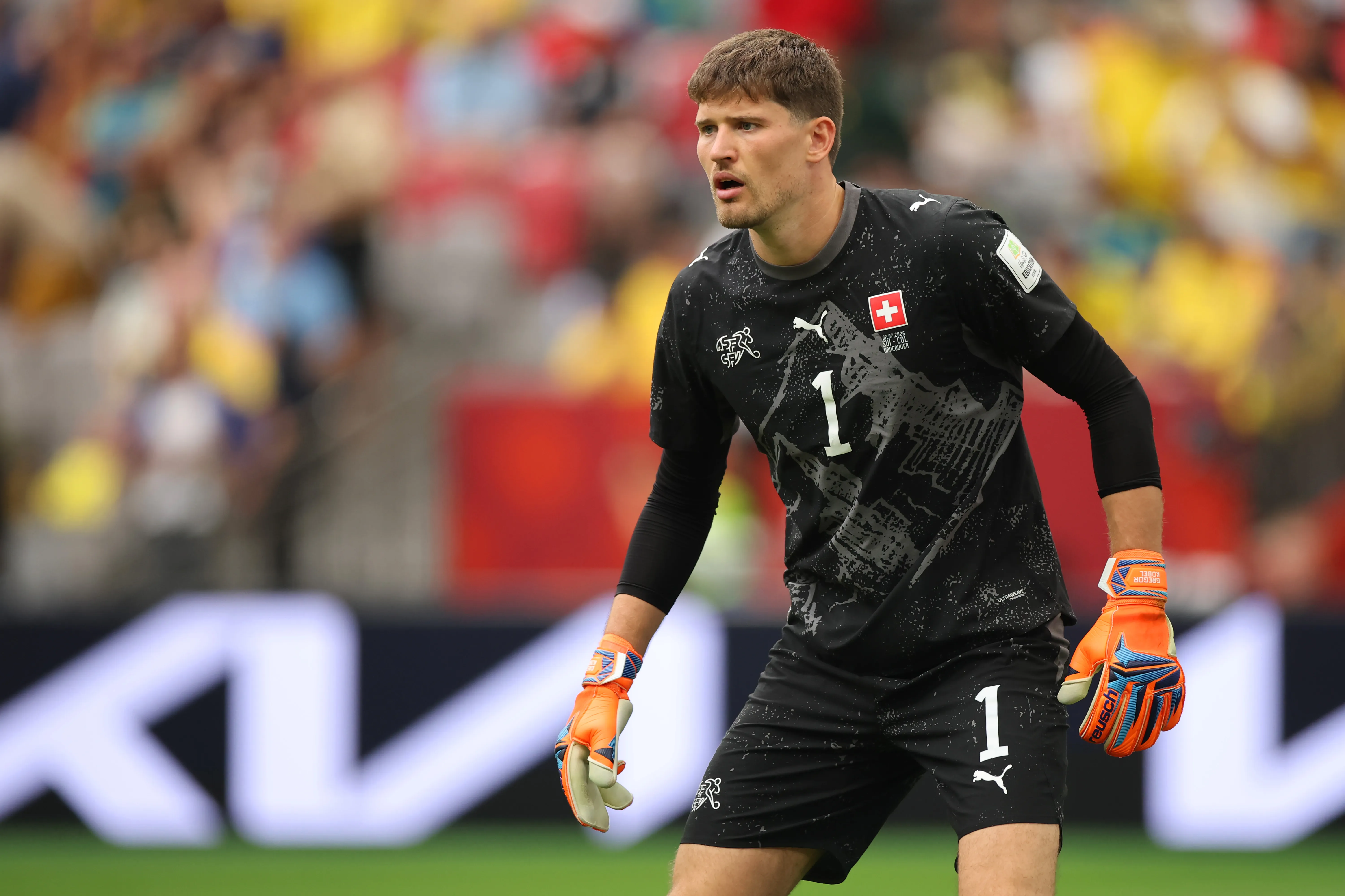 Kobel, arquero de Suiza. Será rival de Argentina este sábado (Getty)