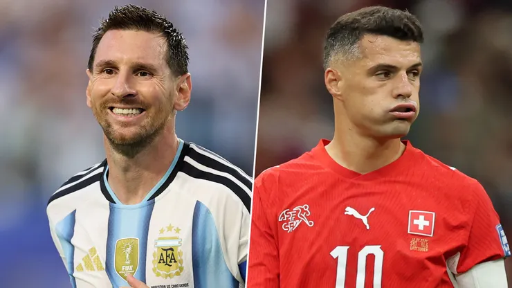 Messi y Xhaka, los capitanes de Argentina y Suiza.