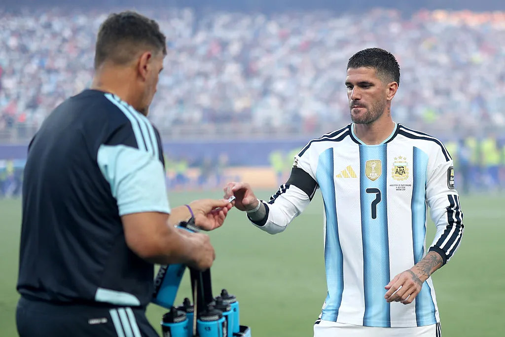 Rodrigo De Paul en Argentina – Suiza por el Mundial 2026. (Getty Images)