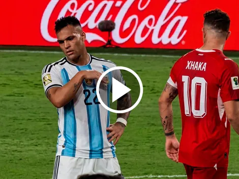 Lautaro Martínez se quejó del mal aliento de Xhaka en el triunfo de Argentina ante Suiza