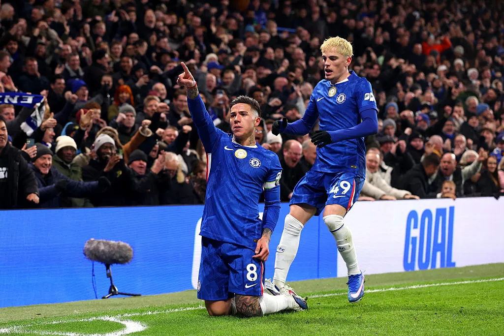 Enzo Fernández y Alejandro Garnacho en Chelsea. (Getty Images)
