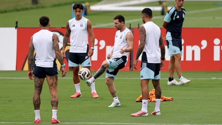 El entrenamiento de la Selección Argentina.