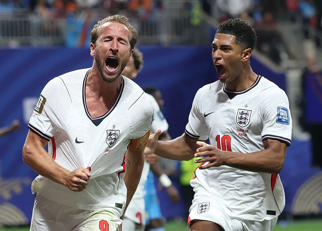 Kane y Bellingham, las dos figuras inglesas en esta Copa del Mundo. (Getty)