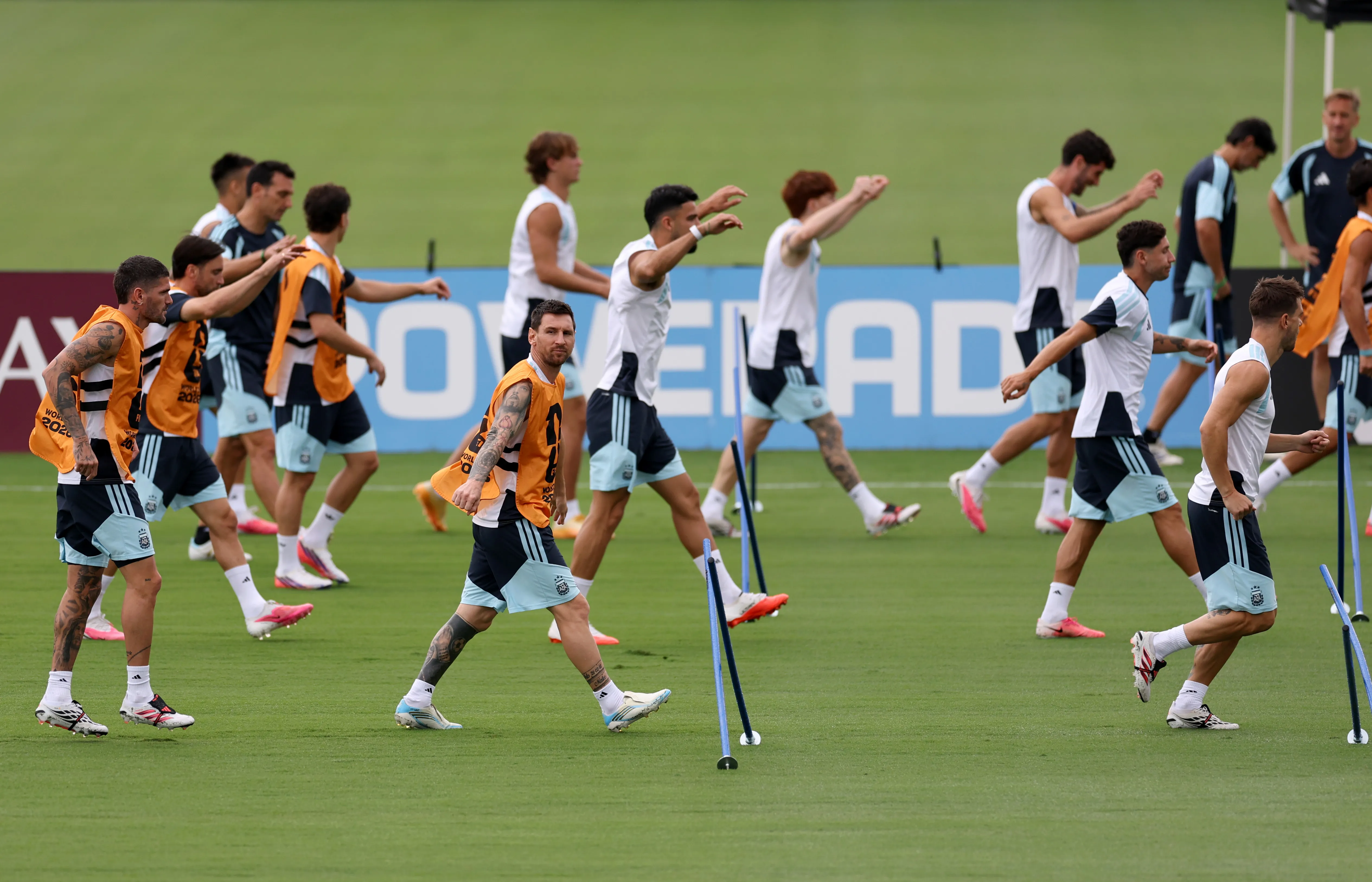 La Selección Argentina tuvo su último entrenamiento antes de Inglaterra (Getty Images).