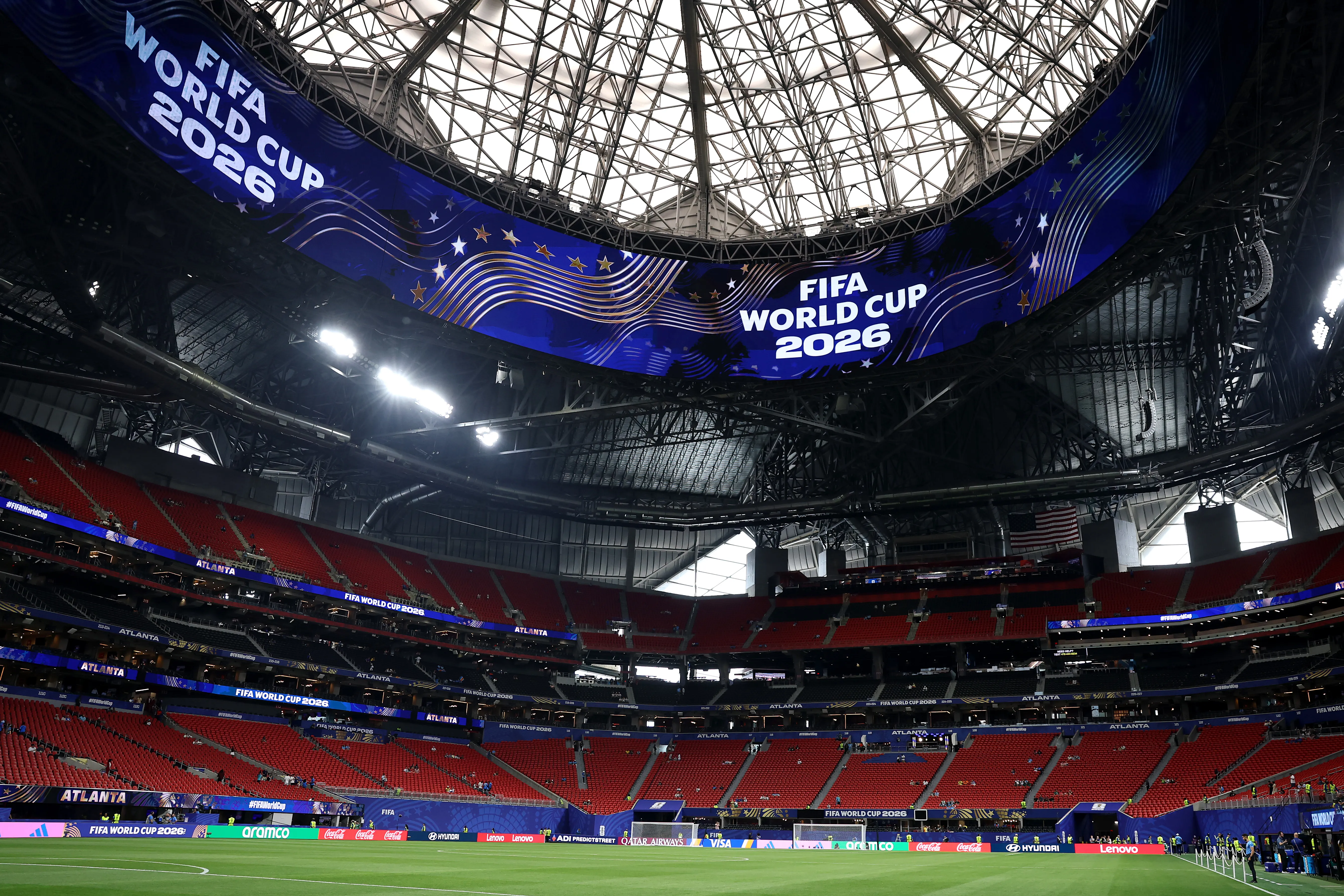 Vista del Mercedes Benz Stadium de Atlanta.