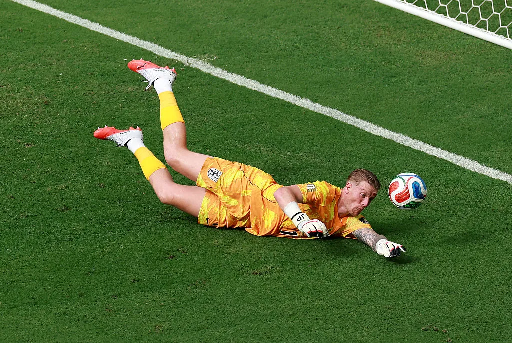Pickford, el arquero de Inglaterra en el Mundial. (Getty)
