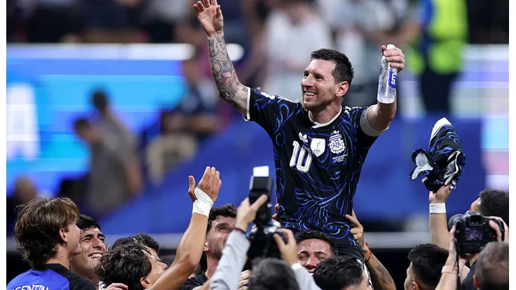 El desahogo de Lionel Messi tras el triunfo de Argentina ante Inglaterra.