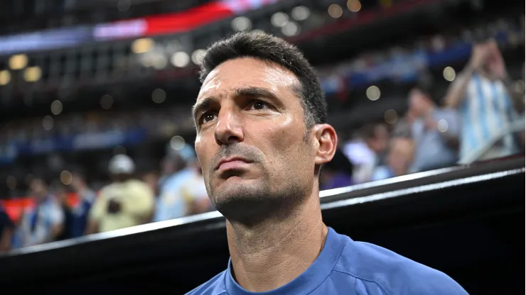 Lionel Scaloni en el partido ante Inglaterra.