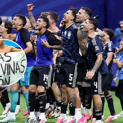"Las Malvinas son argentinas": la bandera que lució la Selección tras eliminar a Inglaterra