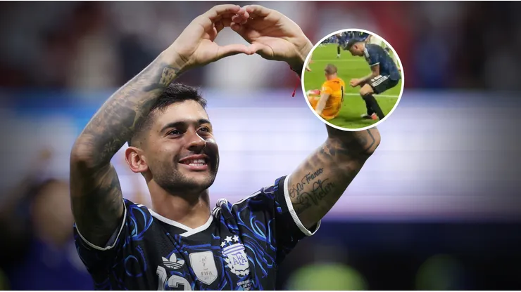 El festejo de Cuti Romero sobre Pickford.