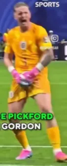El momento en el que Pickford se toma los genitales frente a la hinchada argentina.
