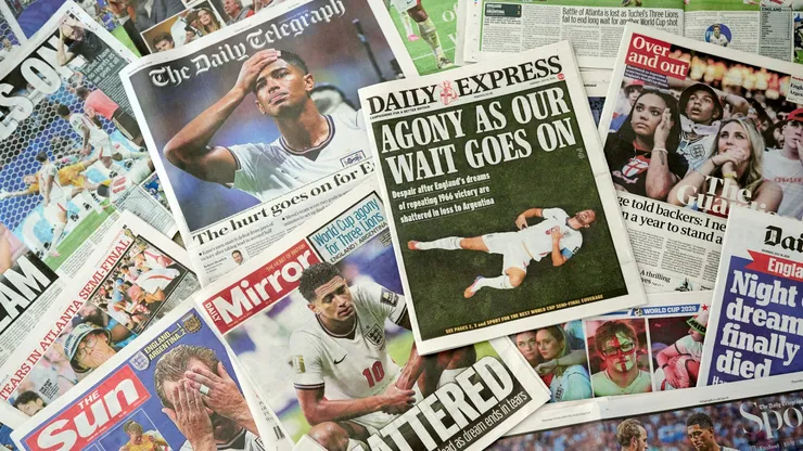 La prensa inglesa tras la eliminación ante Argentina