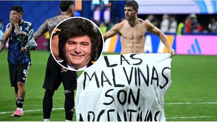 La reacción de Milei al festejo de la Selección Argentina con la bandera de Malvinas