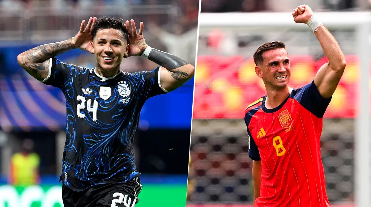 Enzo Fernández y Fabián Ruiz, figuras de Argentina y España.