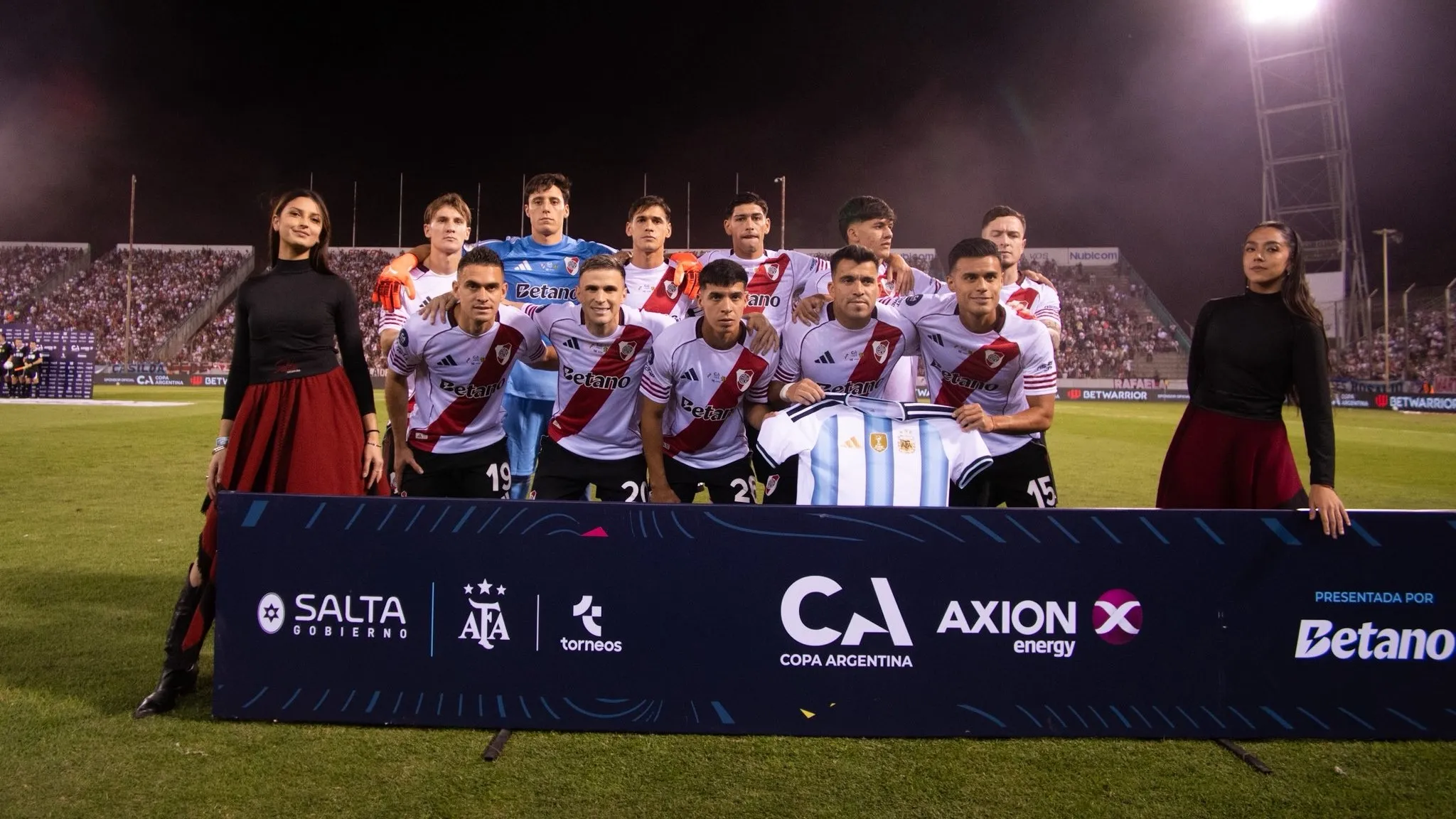 El equipo titular de River ante Aldosivi.