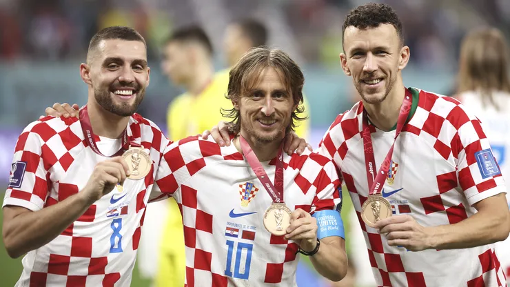 Croacia celebra el tercer puesto obtenido en Qatar 2022.