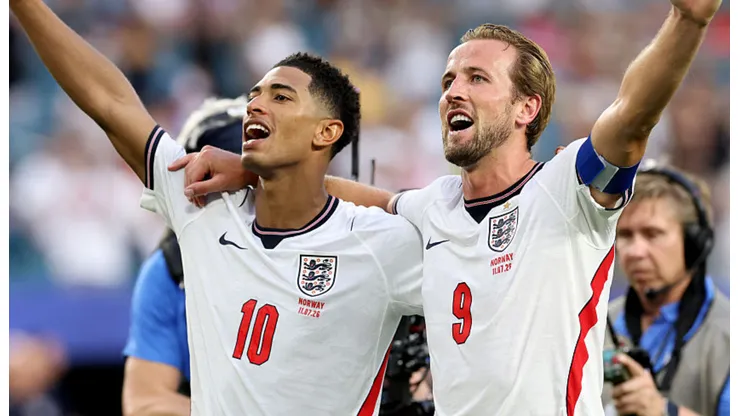 Jude Bellingham y Harry Kane, figuras de la Selección de Inglaterra.