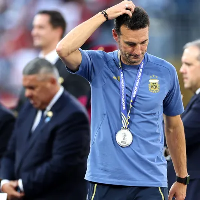 Scaloni nunca bajó del podio como DT de la Selección Argentina