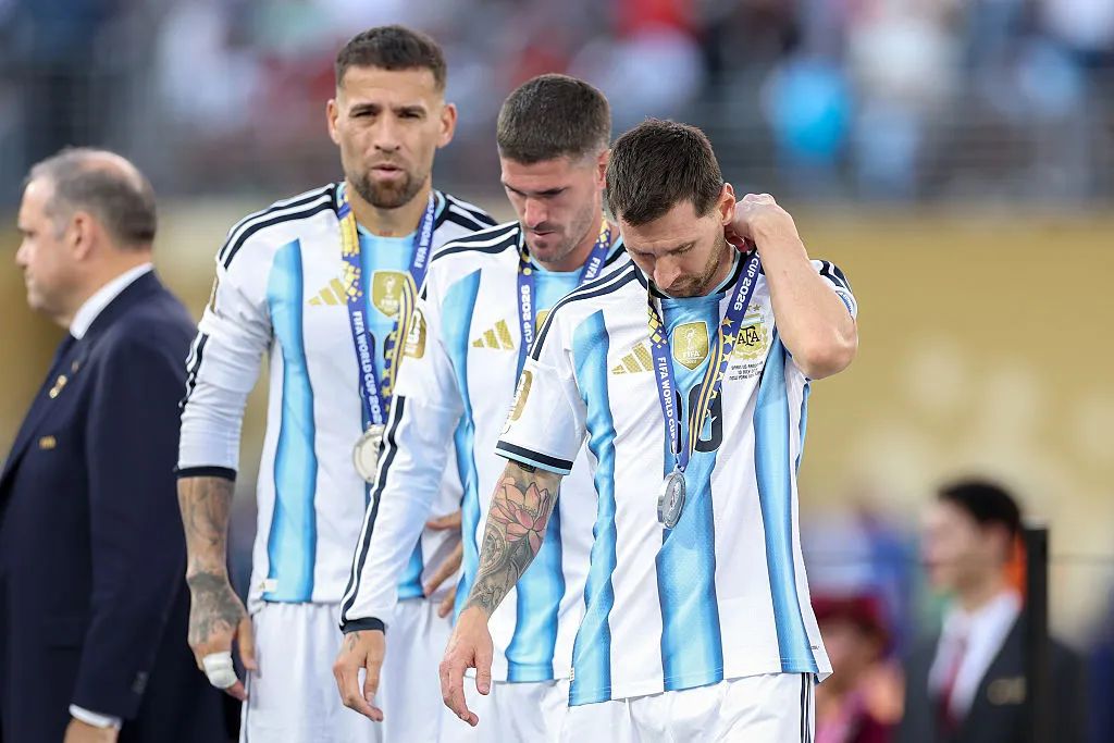Lionel Messi y los jugadores de la Selección Argentina tras la final del Mundial 2026. (Getty Images)