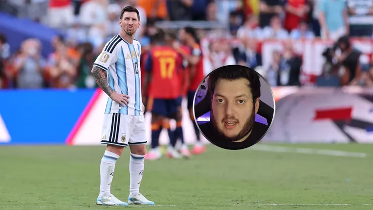 La tristeza de Lionel Messi en la final ante España.