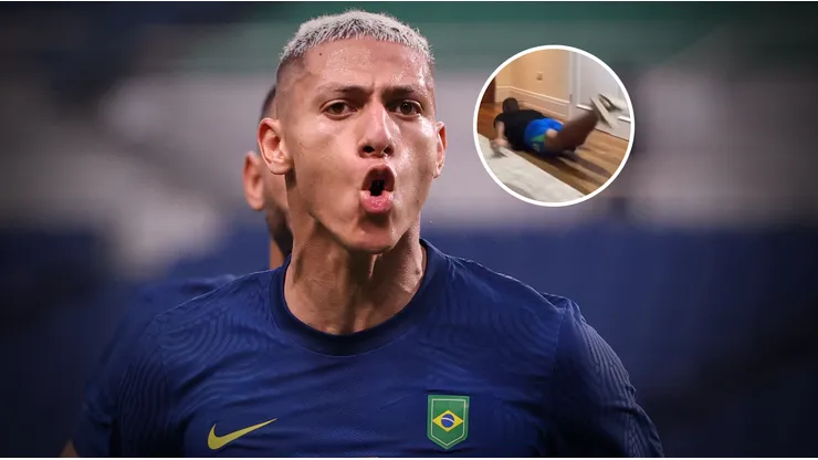 Richarlison festejó el gol de España.