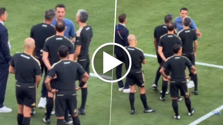 Lionel Scaloni se acercó a Slavko Vincic, árbitro de la Final del Mundial 2026, para recriminarle por la expulsión de Enzo Fernández.