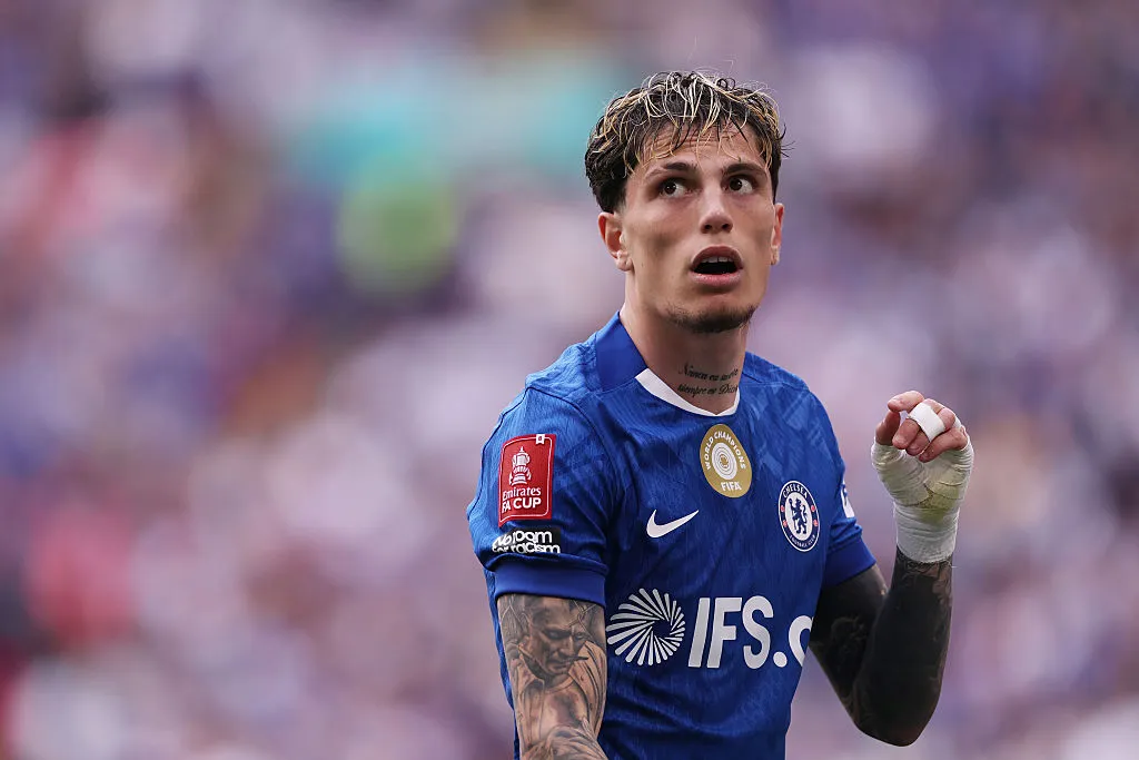 Garnacho, cerca de convertirse en refuerzo de Chelsea. (Getty)
