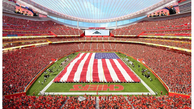 Arrowhead Stadium, recinto de Kansas, Estados Unidos.