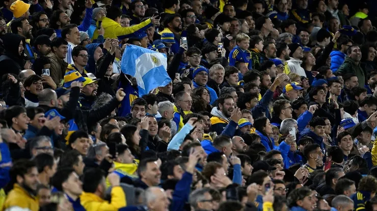 Los hinchas de Boca en el partido ante O'Higgins.