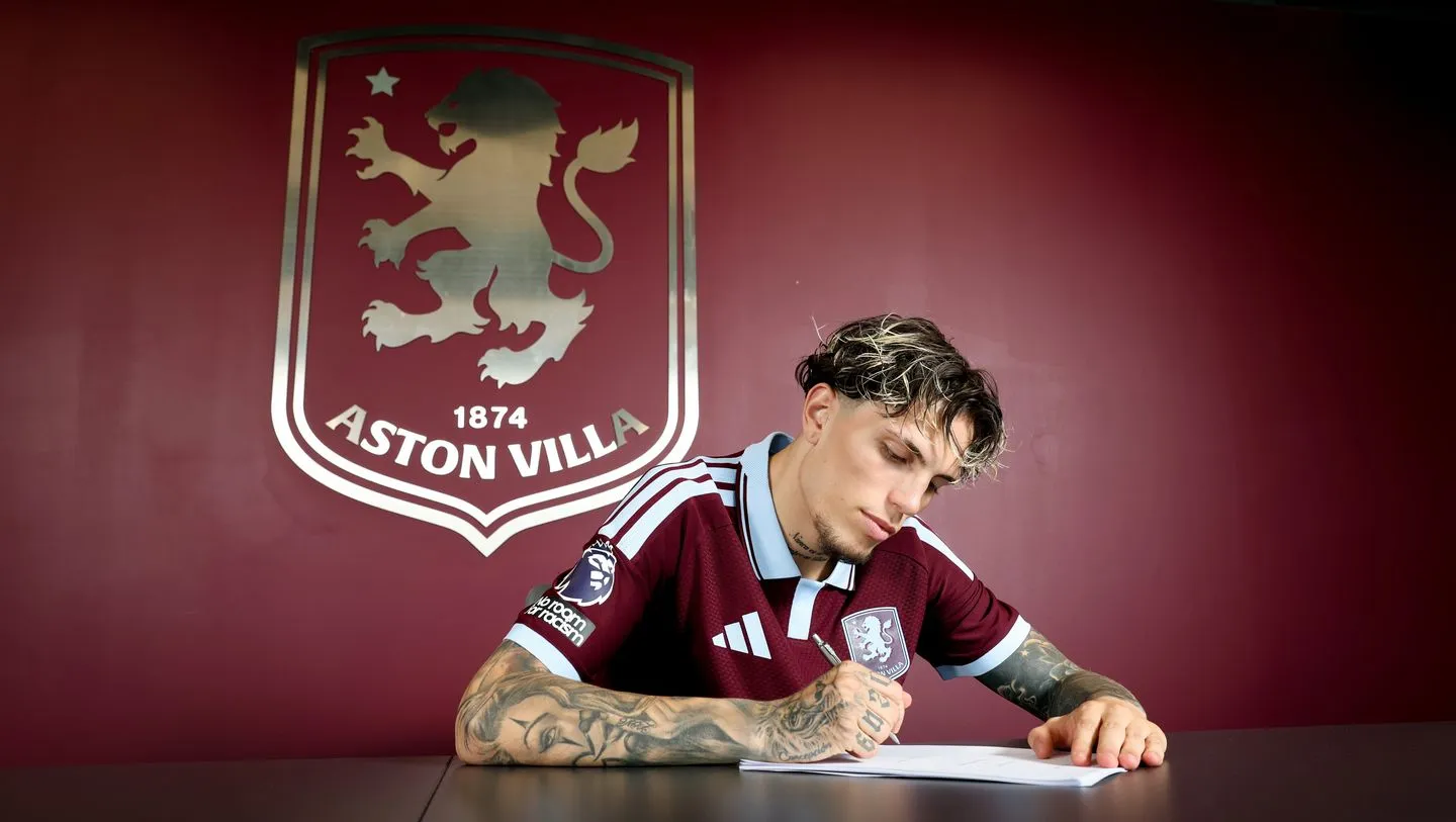 Aston Villa contrató a Garnacho en un préstamo con obligación de compra. (Getty)