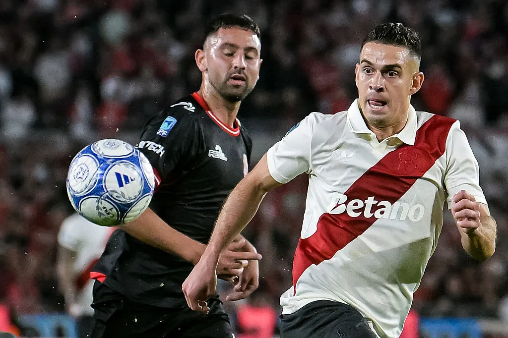 Rafael Santos Borré, delantero de River Plate. (Getty Images)