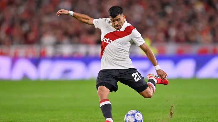Marcos Acuña en un partido de River.