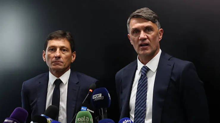 Paolo Maldini y Leonardo, ex Director Deportivo y Asesor de la Selección de Italia.