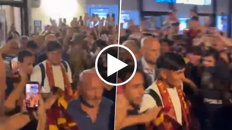 Santiago Castro, nueva incorporación de la Roma, fue recibido en la capital italiana por una multitud.