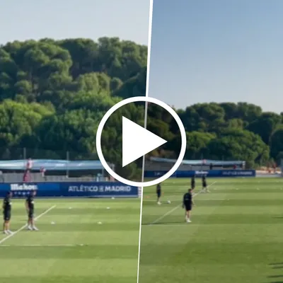 La bandera argentina que irrumpió en el entrenamiento del Atlético de Madrid